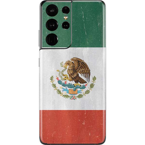 Mexico Flag Distressed Galaxy S21 Ultra 5G Skin